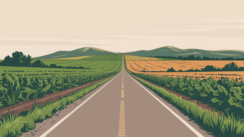 Illustration of high desert landscape near Twin Falls, Idaho